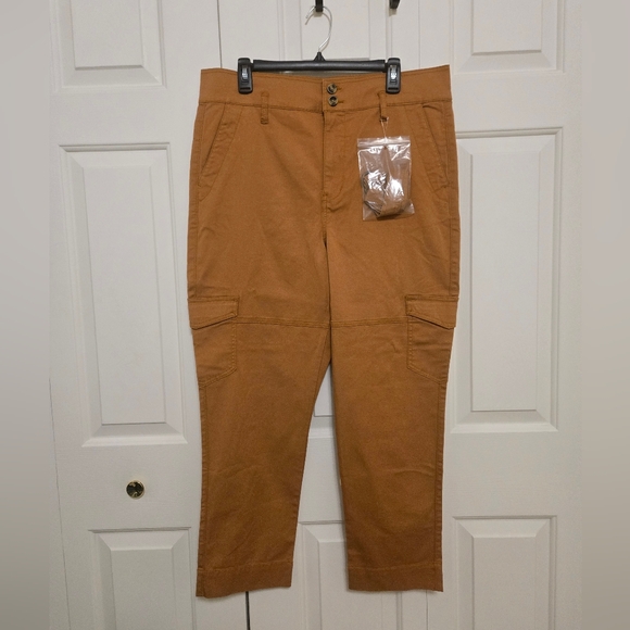 Cabi NWOT Womens Orange Paper Bag Cargo Pants Size 10 Style #604 - Picture 1 of 12